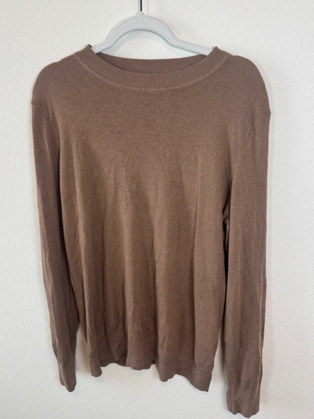 Amazon Essentials Light Brown Lightweight Crewneck Sweater XL